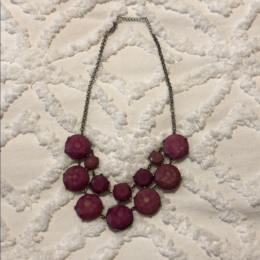 Purple/magenta bubble necklace